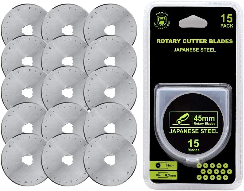 45mm Rotary Cutter Blades Fits Olfa, Fiskars, Replacement Rotary Blade 10/15ppcs - Image 2 of 4