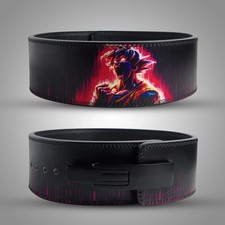 Goku Anime Powerlifting Lever Belt: Custom Gym Weightlifting Leather Strap