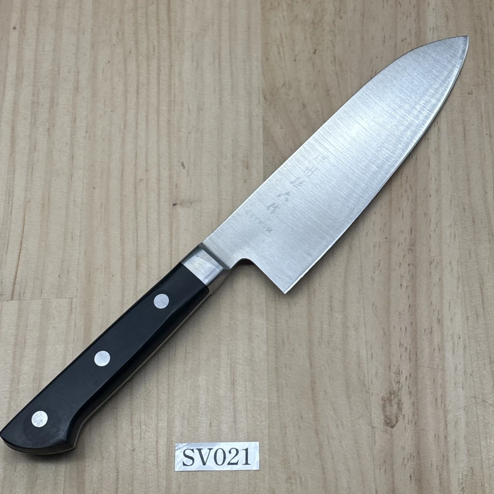 Usado Japonés de Chef Kitchen Cuchillo 濃州孫六 Molibdeno Acero Santoku 300/160 - Imagen 2 de 4