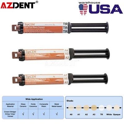 Cemento de Resina de Cura Dual Dental para Coronas, Puentes y Veneers de