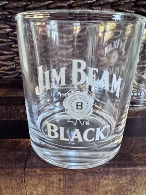 3pc JIM BEAM Kentucky Straight Bourbon Whiskey Rocks Glass w/ Round Bottom 8 oz