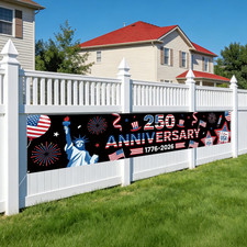 250Th Anniversary USA Banner Flag, 4Th of July Decorations Outdoor,1776-2026 the
