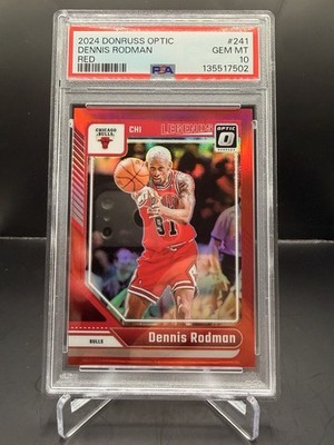 2024-25 Optic Dennis Rodman - Red 91/99 - Color & Jersey Number Match! PSA 10