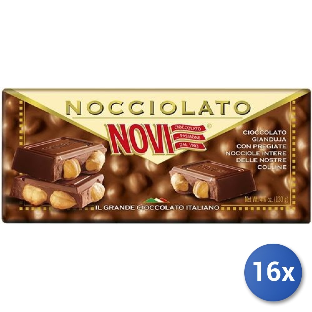 16X Multipack Novi Chocolate Bar 130 Hazelnut