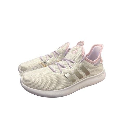 Adidas Kids Cloudfoam Pure SPW K Running Shoes Girls Silver White Size 3.5 3 1/2 Adidas Kids Cloudfoam Pure SPW K Running Shoes Girls Silver White Size 3.5 3 1/2