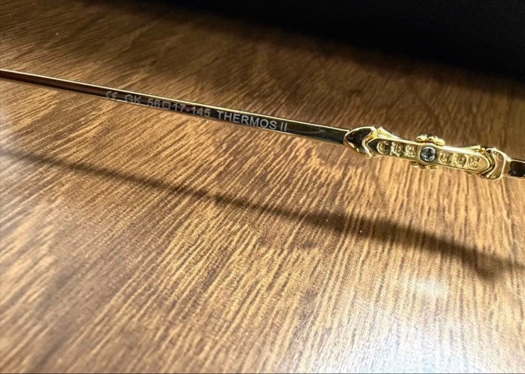 Chrome Hearts Thermos II Gold UV Lens Eyewear 56mm Used thumbnail 6