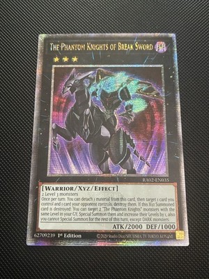 The Phantom Knights of Break Sword Quarter Century Secret Rare RA02-EN035 1st NM