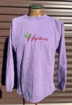 Vintage Highlands Lavender Crewneck Sweatshirt Cheyenne River M Granola Cozy VTG