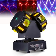 LED Moving Head DJ Light 8-LED RGB Beam Rotating Stage Light DMX512 Open Box