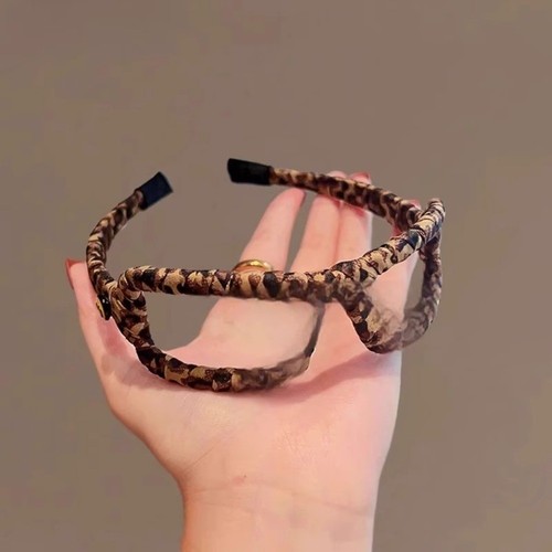 Diadema de gafas marrón horquilla marco de gafas tocado para mujer