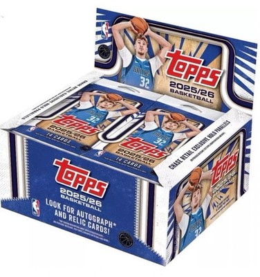 Topps Retail Display 2025-26 Topps NBA Basketball Retail Display Box New Factory SEALED ...