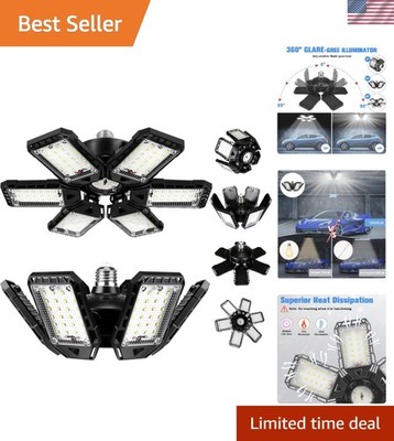 LED Workshop Lights 2-Pack - High Output 18000LM with Easy Install Features