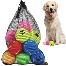 Bulk Tennis Balls for Dogs Pack of 12 Easy Catching Dog Fetch Balls Non Sque...