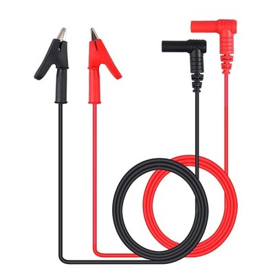 ALLmeter 1 Pair Banana Plug to Alligator Clip Test Lead Black 