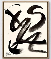 Maria Art BLACK WHITE 14x17 MIXED MEDIA PAPER Abstract Contemporary Wall Decor 4