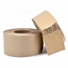 Kraft Gummed Carton Sealing Tape Fiberglass Reinforced 10 Rolls 72 mm x 450 ft
