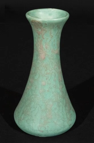 Vintage Brush McCoy Green Vellum Pottery Vase #064 Matte 8 1/2" 1920-1930