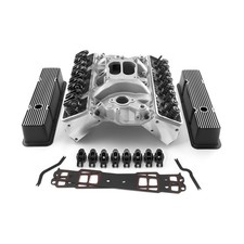 Chevy Sbc 350 Straight Cylinder Head Top End Engine Combo Kit Hydraulic Flat Ta