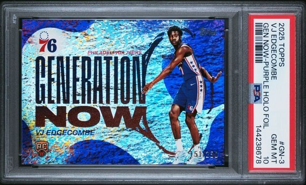 2025-26 Topps - Generation Now VJ Edgecombe #GN-3 Purple Holofoil
