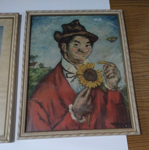 2 Vintage Henry Major Gay Philosopher Framed Art Prints Signed Framed RARE 🎨🎨 - Picture 2 of 8