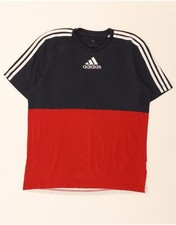 ADIDAS Mens T-Shirt Top Medium Multicoloured Colourblock Cotton OM15