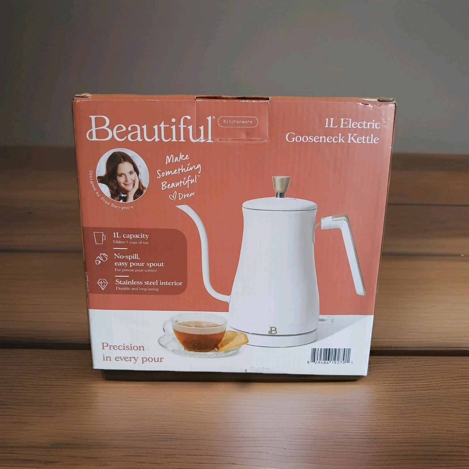 1 Liter Electric Gooseneck Kettle 1200W White