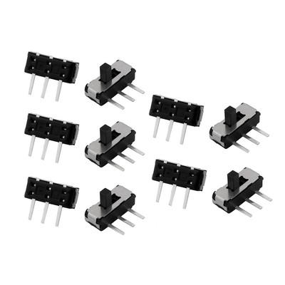 10pcs 2 Position 3P Self Locking Mini Power Slide Switch