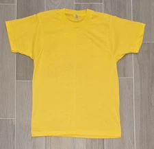 Vintage Screen Stars Blank Yellow Shirt Size Medium 80’s Single Stitch 80's 