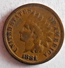1881 UNITED STATES PENNY - INDIAN HEAD - RARE DATE - Great Coin - Lot #J23