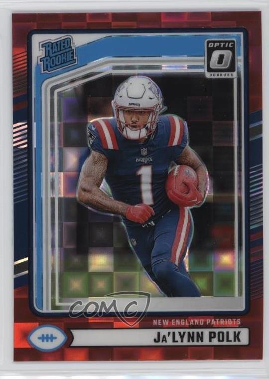 2024 Donruss Rated Optic Preview Red Pandora Prizm Ja'Lynn Polk Rookie RC 1k9t
