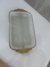 vintage hobnail glass relish dish And  divided serving dish