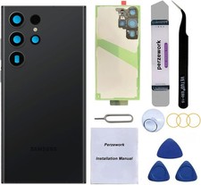 Rear Back Glass Replacement Compatible with Samsung Galaxy S23 Ultra 6.8 inches