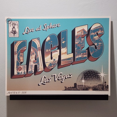 #ad #ad Eagles FINAL 2026 Poster Apr 10 amp; 11 Arthur Traldi 18 x 24 Sphere Las Vegas $119.99