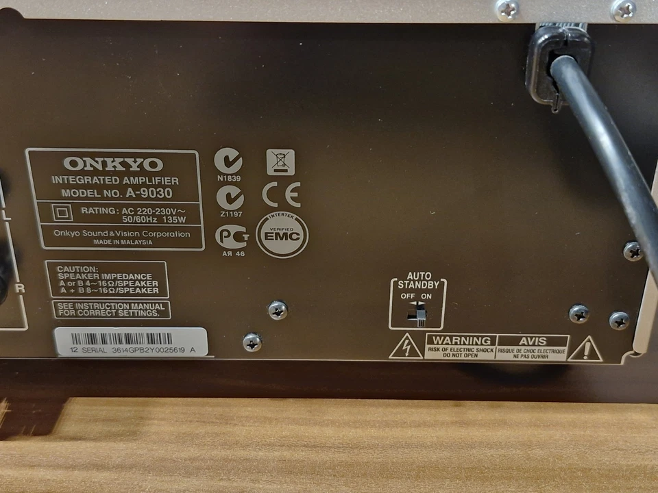 Onkyo A-9030 Verstärker Vollverstärker, Stereo Hifi, Silber, ohne ernbedienung - Bild 4 von 4