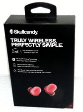 SKULLCANDY SESH WIRELESS BLUETOOTH EARBUDS NEW SEALED WITH CHARGING CASE RED