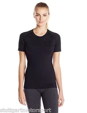 Asics INNER MUSCLE Womens Running Compression Top Short Sleeve Black New!