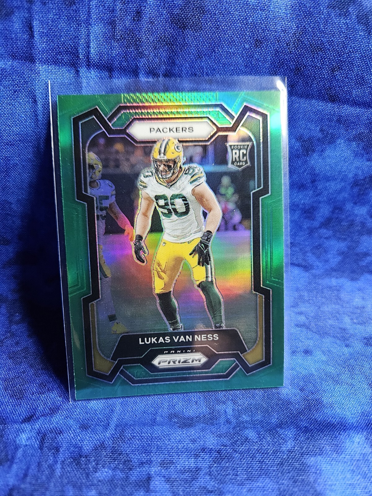 2023 Panini Prizm - Rookies Green Prizm #336 Lukas Van Ness (RC)
