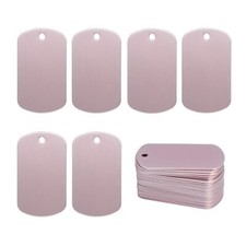 Aluminum Blank Tags Stamping Blanks 25 Pack Light Pink