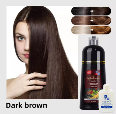 Hair Dye Shampoo 3 in 1 Instant Herbal Ingredients Gift Fast US Ship Champú tint