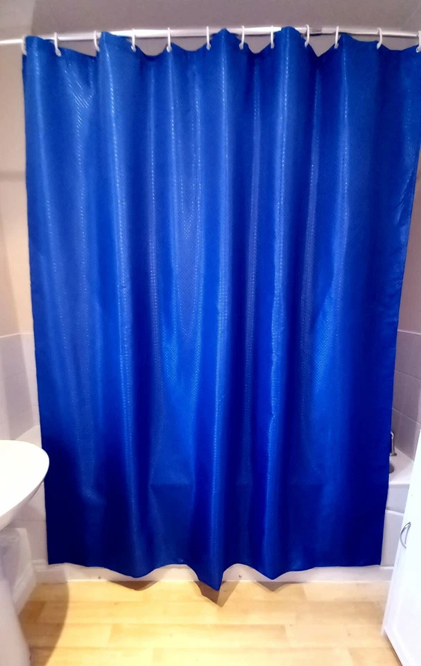 Royal Blue Diamond Shower Curtain - Fabric- CLEARANCE SALE