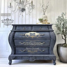 New Kacha & Redesign With Prima "Perfume Notes" Decor Transfer, Gold Foil Decal 