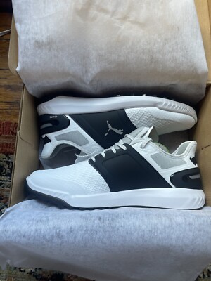 Puma Mens Ignite Elevate Spikeless Golf Shoes - White/Black 37607706 - New 2023