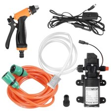 12V Druckwasserpumpe Selbstansaugende Wasserpumpe Hochdruck Reinigung Kit 80W
