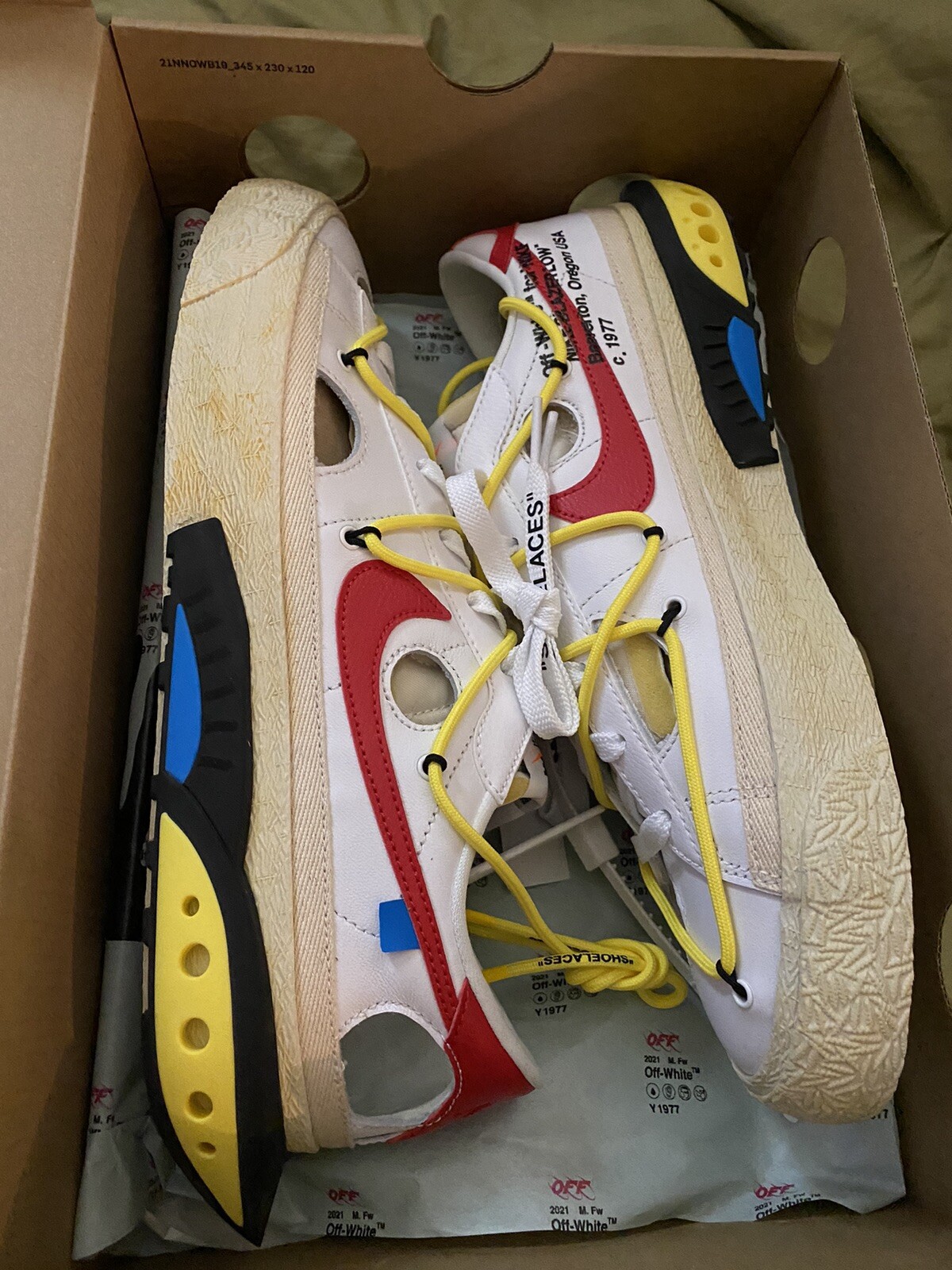 OFF WHITE X NIKE Nike Blazer Low x Off White Bianco 2022 Taglia 11.5 DH7863 100