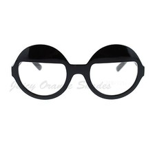 Closed Top Round Circle Glasses Clear Lens Fashion Eyeglasses