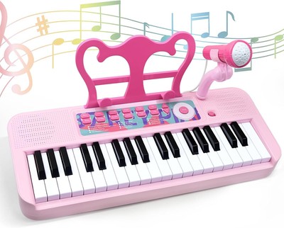 Gayuplo Toy Piano For Kids Ages 3-7 - 37 Key Children's Musical Keyboard With Microphone, Beginner Piano For Boys & Girls Birthday Gift