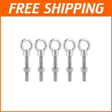 Marine Grade Threaded Eyebolts, 5-Pack Stainless Steel, Easy Installation