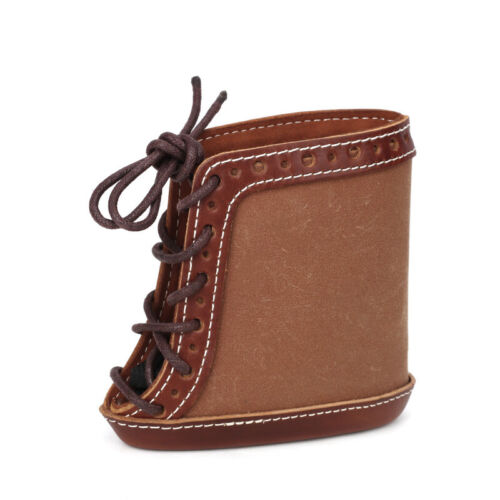 TOURBON Canvas Leather Recoil Pad Rifle Shotgun Buttstock Sheath Slip on Cover - Picture 7 of 24