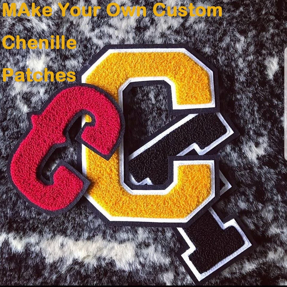 CUSTOM CHENILLE PATCHES TOWEL EMBROIDERY PATCH, Price Depends on Your Design