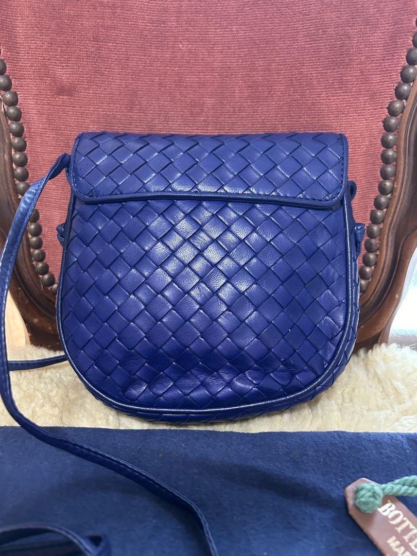 ハンドバッグ Bottega Veneta Pochette Bottega Veneta Pochette Vintage Blue Leather Women's From